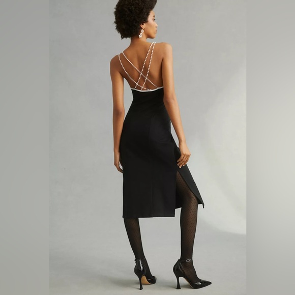 Anthropologie Maeve Pearl-Strap Midi Dress - Picture 7 of 16